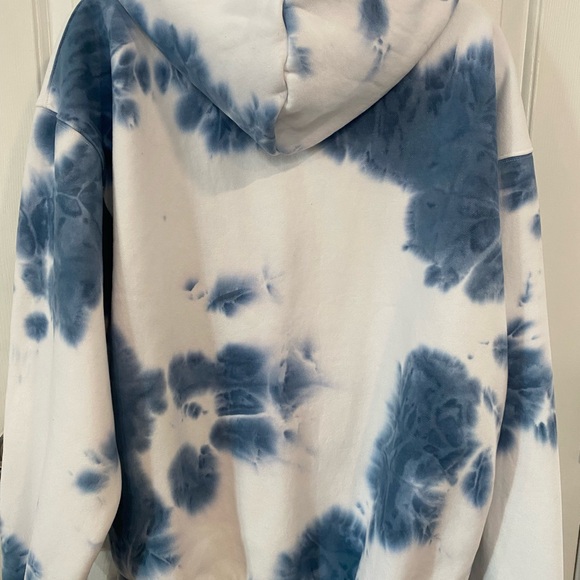Comfrt Minimalist Zip Up Hoodie Large Limited Edition Wave Blue Tie Dye - Picture 5 of 5
